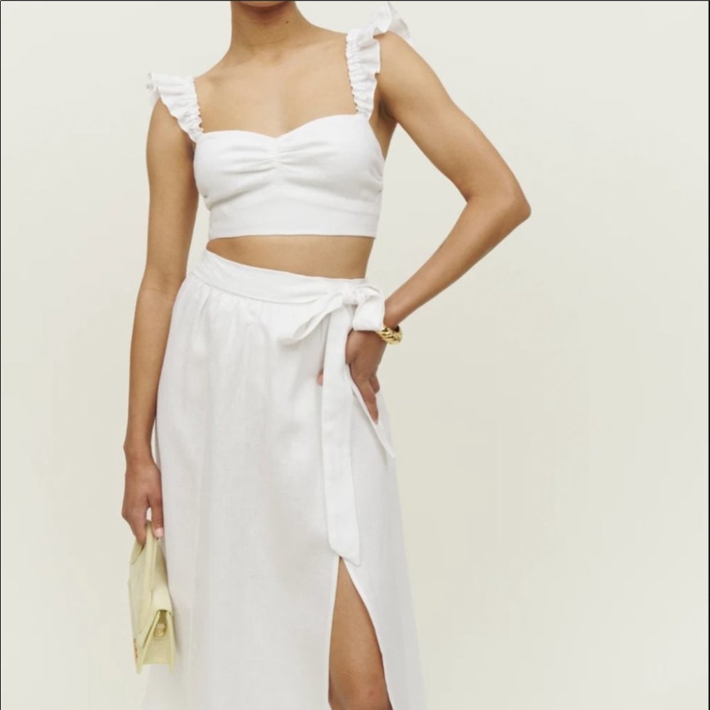 Reformation Pam Linen Two Piece Set size 2 NWT